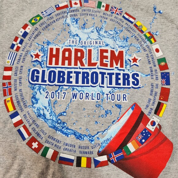 The Original Harlem Globertrotters Signed Graphic T XL - Picture 5 of 6